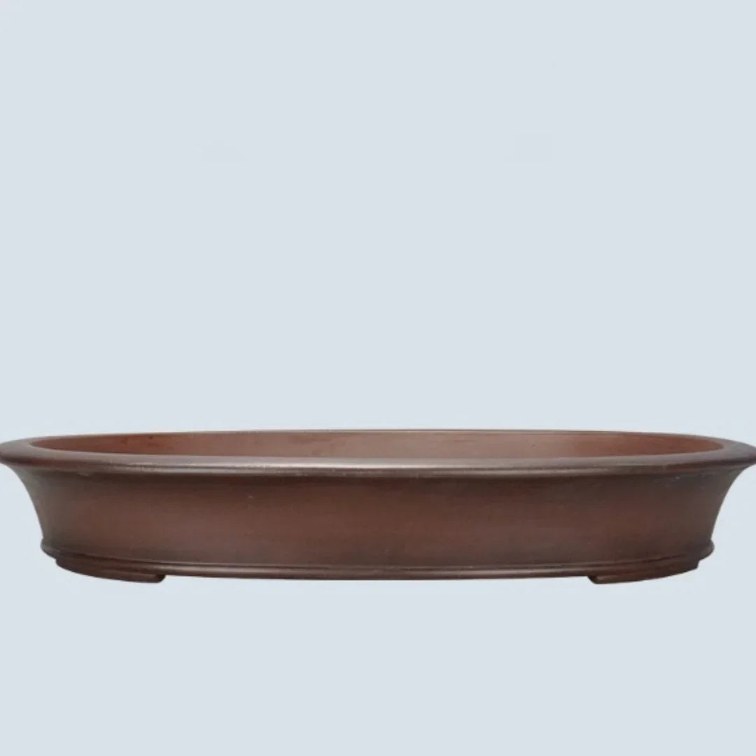 28.5 inch (72.5cm) Extra-Large Oval Handmade Premium Unglazed Bonsai Pot