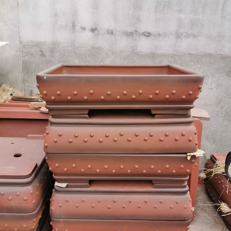 29.1 inch (74cm) Extra Large Rectangular Bonsai Pot with Studded Detailing