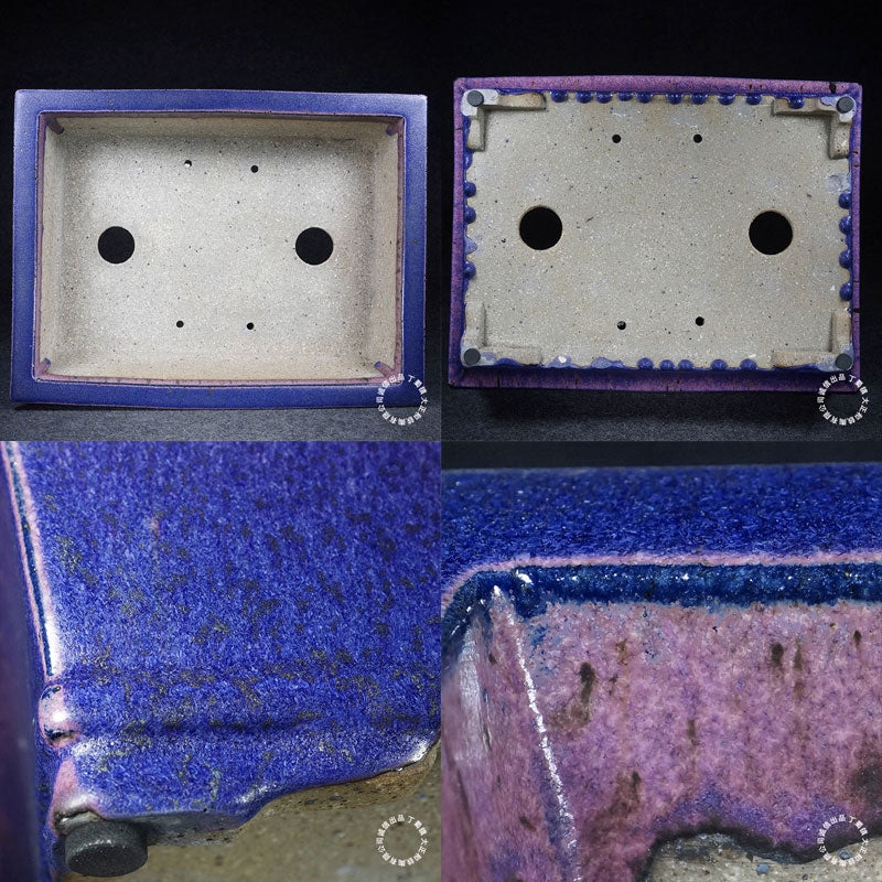 15.6" (39.6cm) Große Rechteckige Hochtemperatur Rote Glasierte Bonsai-Schale