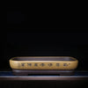 30.3 inch Extra Large Dual-Tone Bonsai Pot with Calligraphy Detailing Reddish Yellow Color