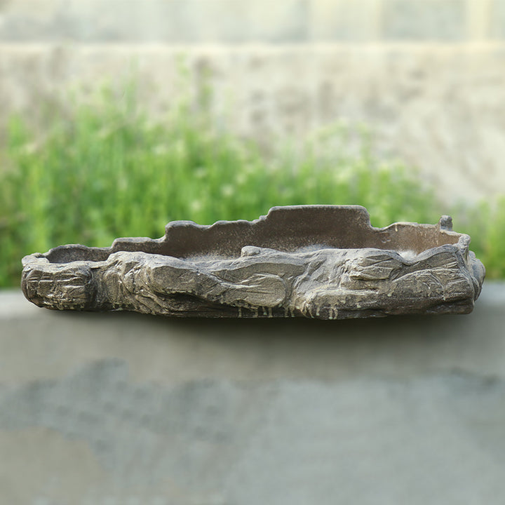 31.8 inch (81cm) Extra-Large Rock-Like Forest/Landscape Slab Pot