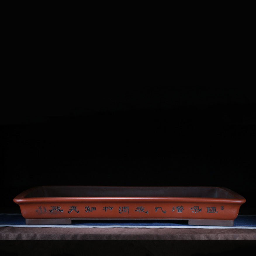 35" (89cm) Extra-Large Rectangular Shallow Handmade Bonsai Forest Pot