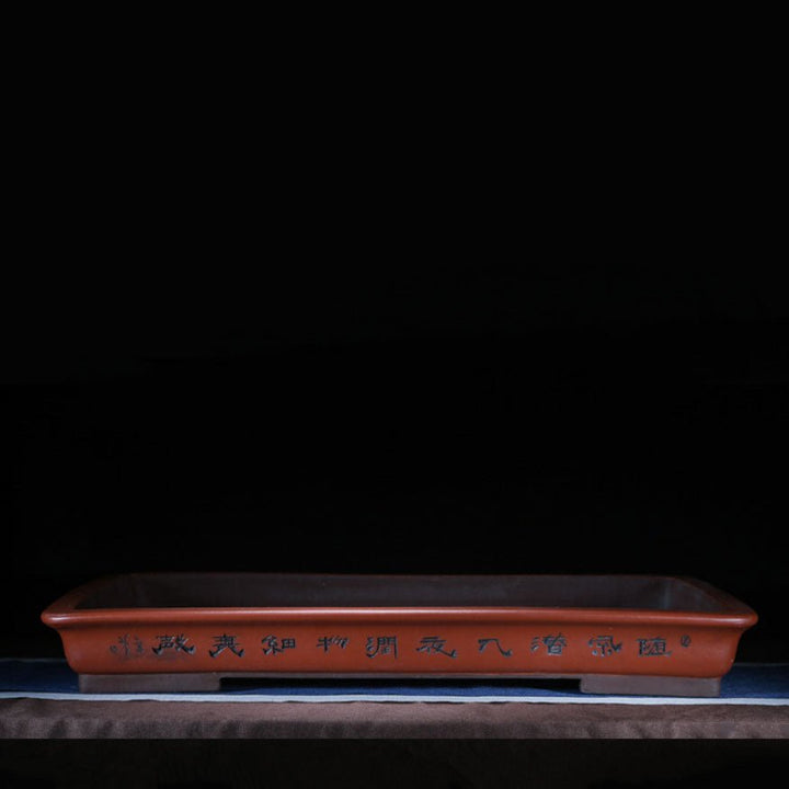 35" (89cm) Extra-Large Rectangular Shallow Handmade Bonsai Forest Pot