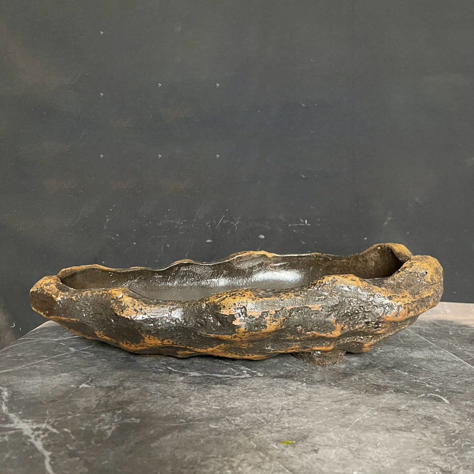 18.1" (46cm) Extra Large Slab-Style Abstract Forest Landscape Bonsai Pot