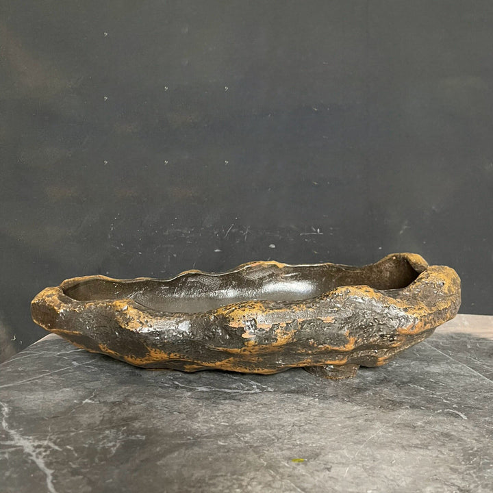 18.1" (46cm) Extra Large Slab-Style Abstract Forest Landscape Bonsai Pot