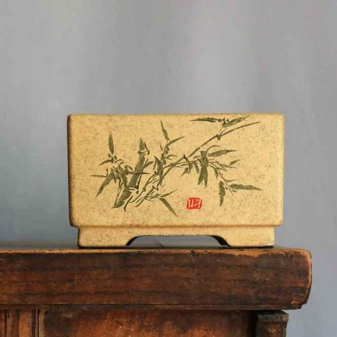 4.9" (12.5cm) Small High-End Artistic Square Bonsai Pot Handmade