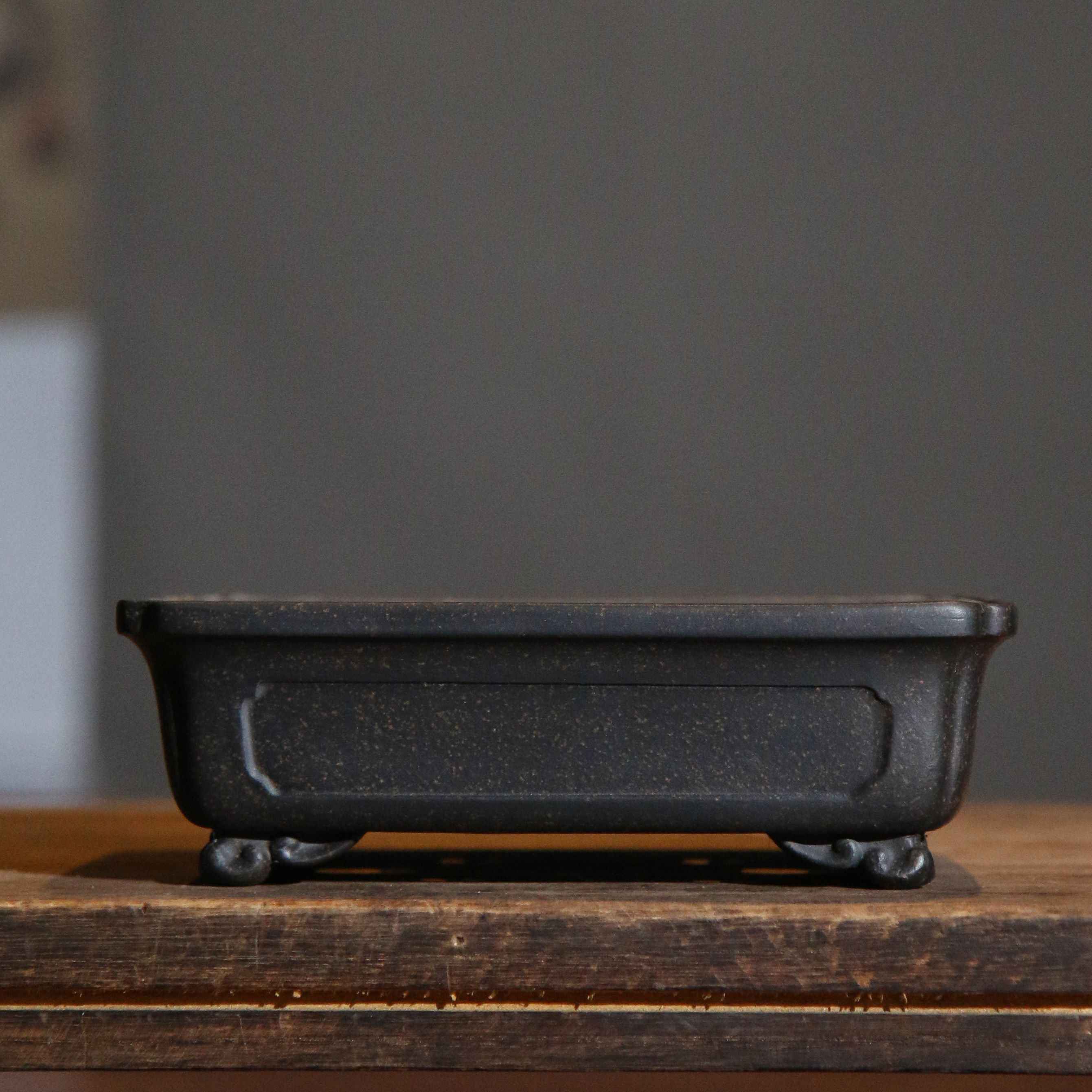 5.3" (13.5cm) Small Handmade Yixing Clay Rectangular Bonsai Pot