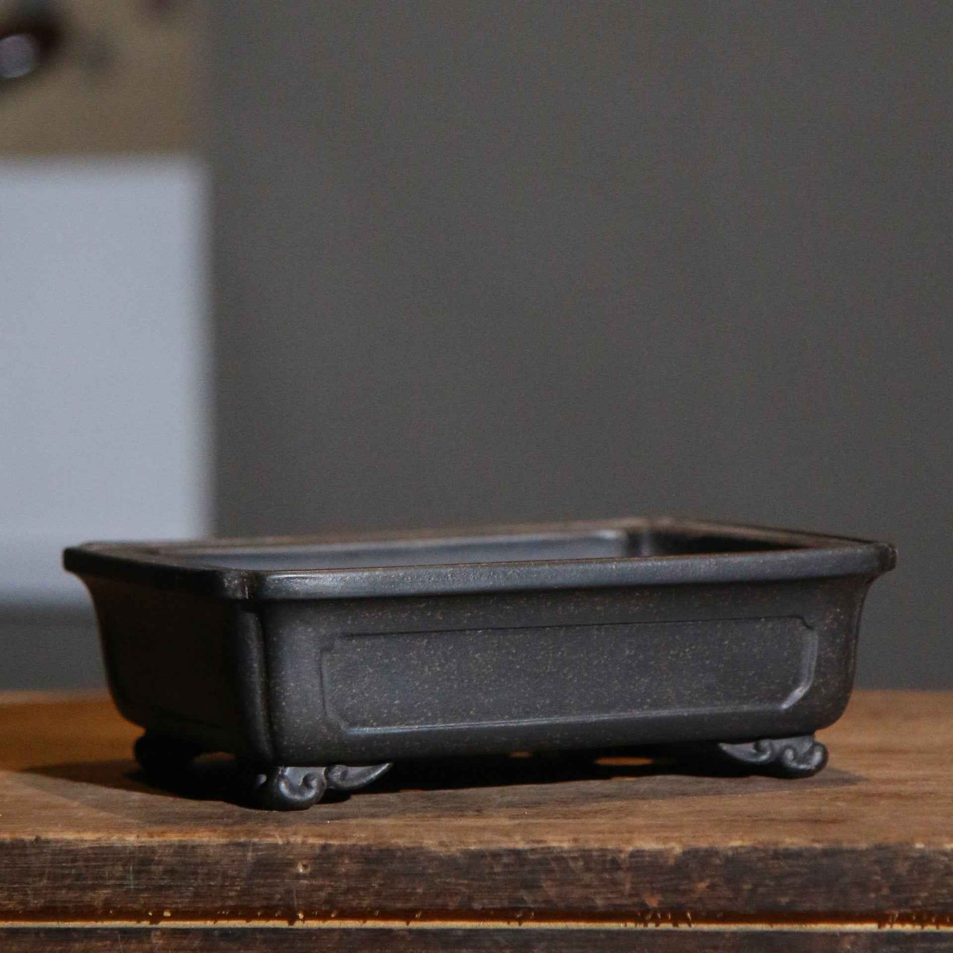 5.3" (13.5cm) Small Handmade Yixing Clay Rectangular Bonsai Pot