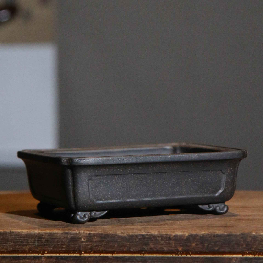5.3" (13.5cm) Small Handmade Yixing Clay Rectangular Bonsai Pot