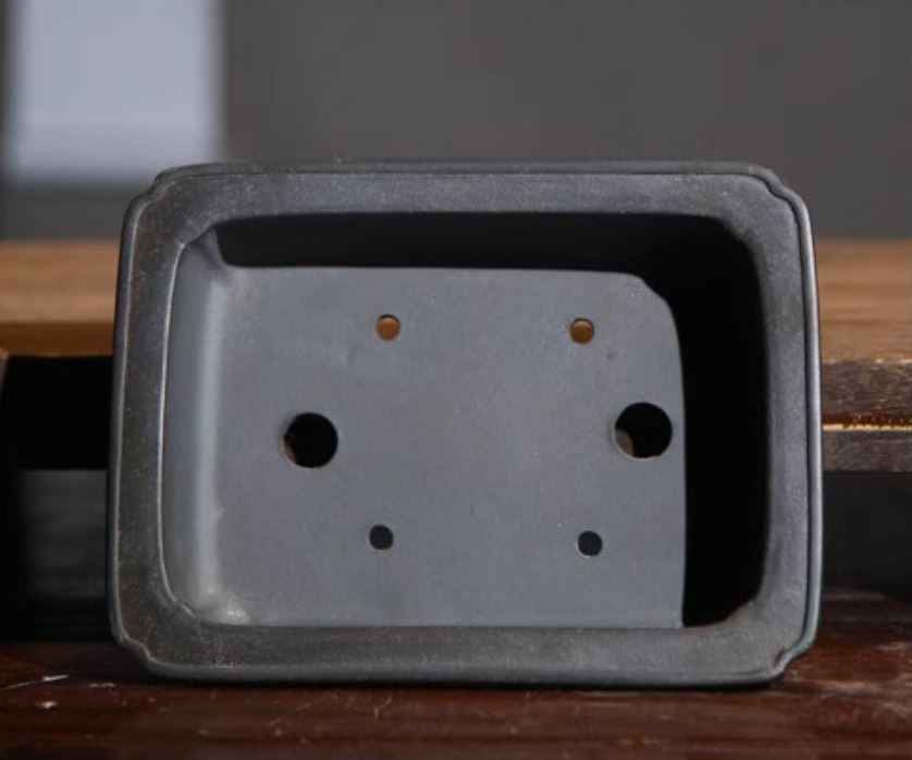 5.3" (13.5cm) Small Handmade Yixing Clay Rectangular Bonsai Pot