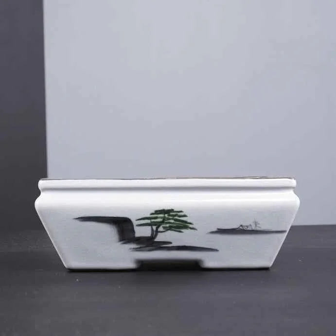 5.3" (13.5cm) Small Rectangular Artistic Shallow Bonsai Pots