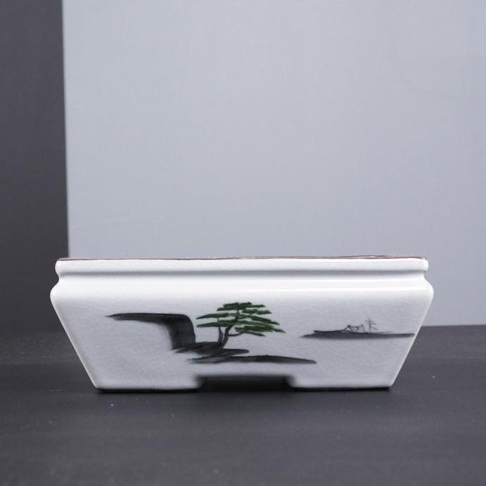 5.3" Rectangular Artistic Shallow Bonsai Pots - Potscape