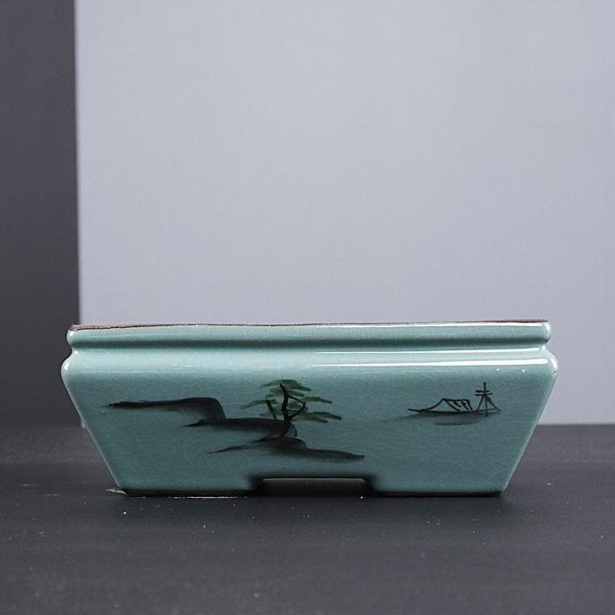 5.3" Rectangular Artistic Shallow Bonsai Pots - Potscape