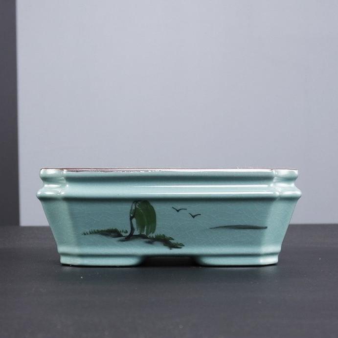 5.3" Rectangular Artistic Shallow Bonsai Pots - Potscape