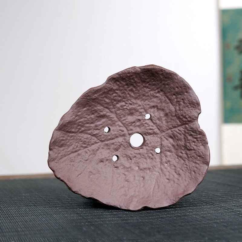 5.5" (14cm) Small Handmade Leaf-Inspired Shallow Bonsai Slab Pot