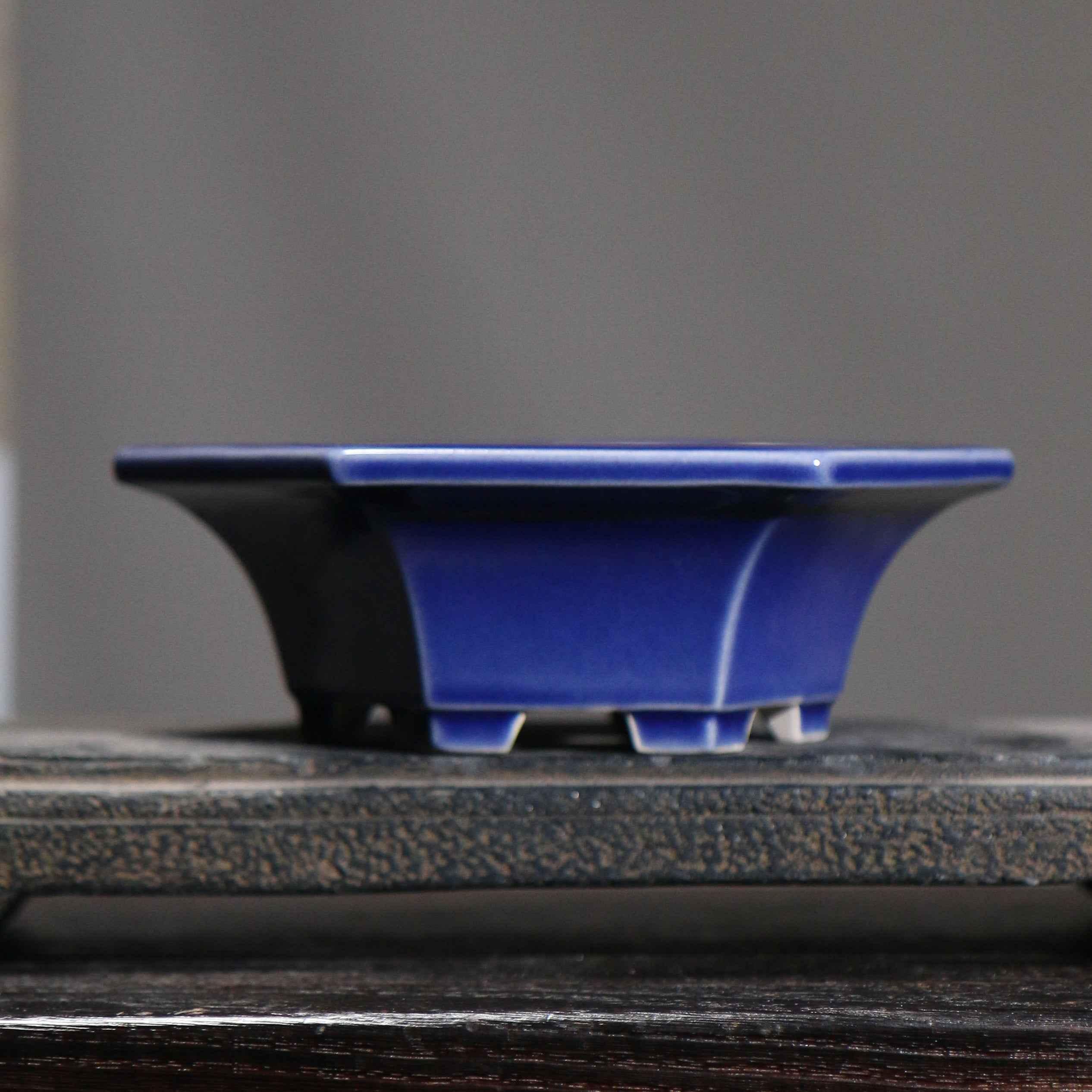 5.5" (14cm) Small Hexagonal Glazed Handmade Bonsai Pot