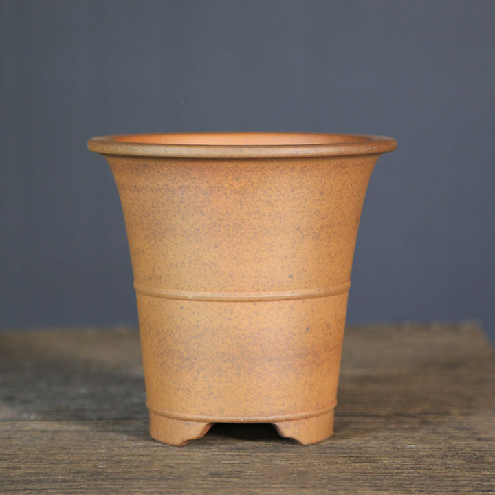 5.7 inch (14.5cm) Deep Round Flared Premium Cascade/Semi Cascade Bonsai Pot