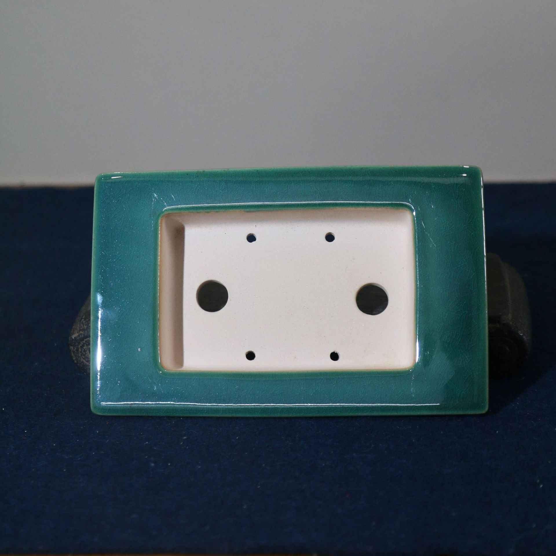 5.9" (15cm) Small Flared Rim Cloud Feet Glazed Bonsai Pots