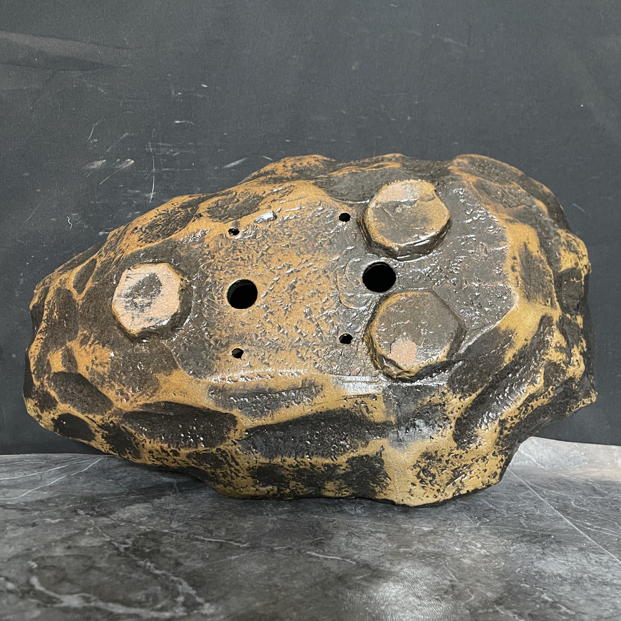 18.1" (46cm) Extra Large Slab-Style Abstract Forest Landscape Bonsai Pot