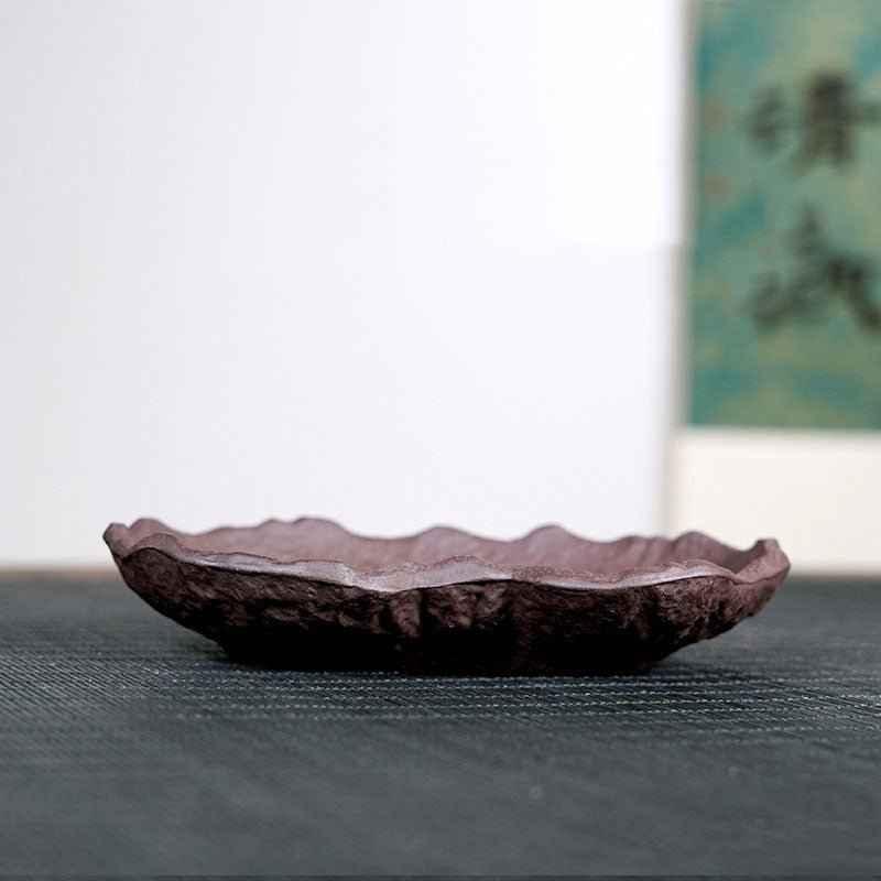 6.1" (15.5cm) Small Handmade Rustic Unglazed Shallow Bonsai Slab Pot
