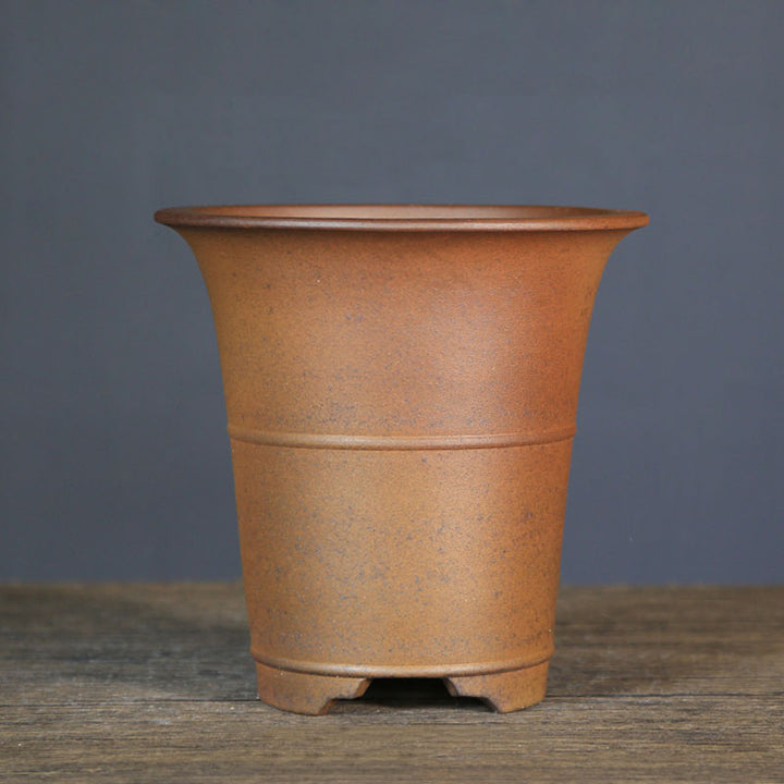 6.8 inch (17.5cm) Deep Round Flared Premium Cascade/Semi Cascade Bonsai Pot