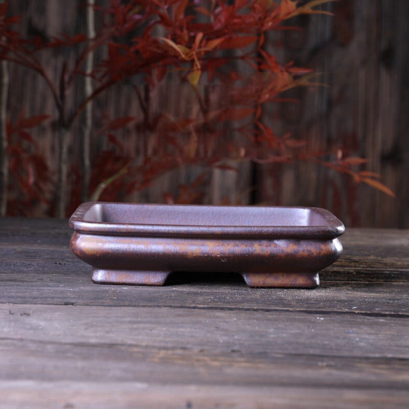 7.2 Inch (18.5cm) Medium Rectangular Unglazed Bonsai Pot