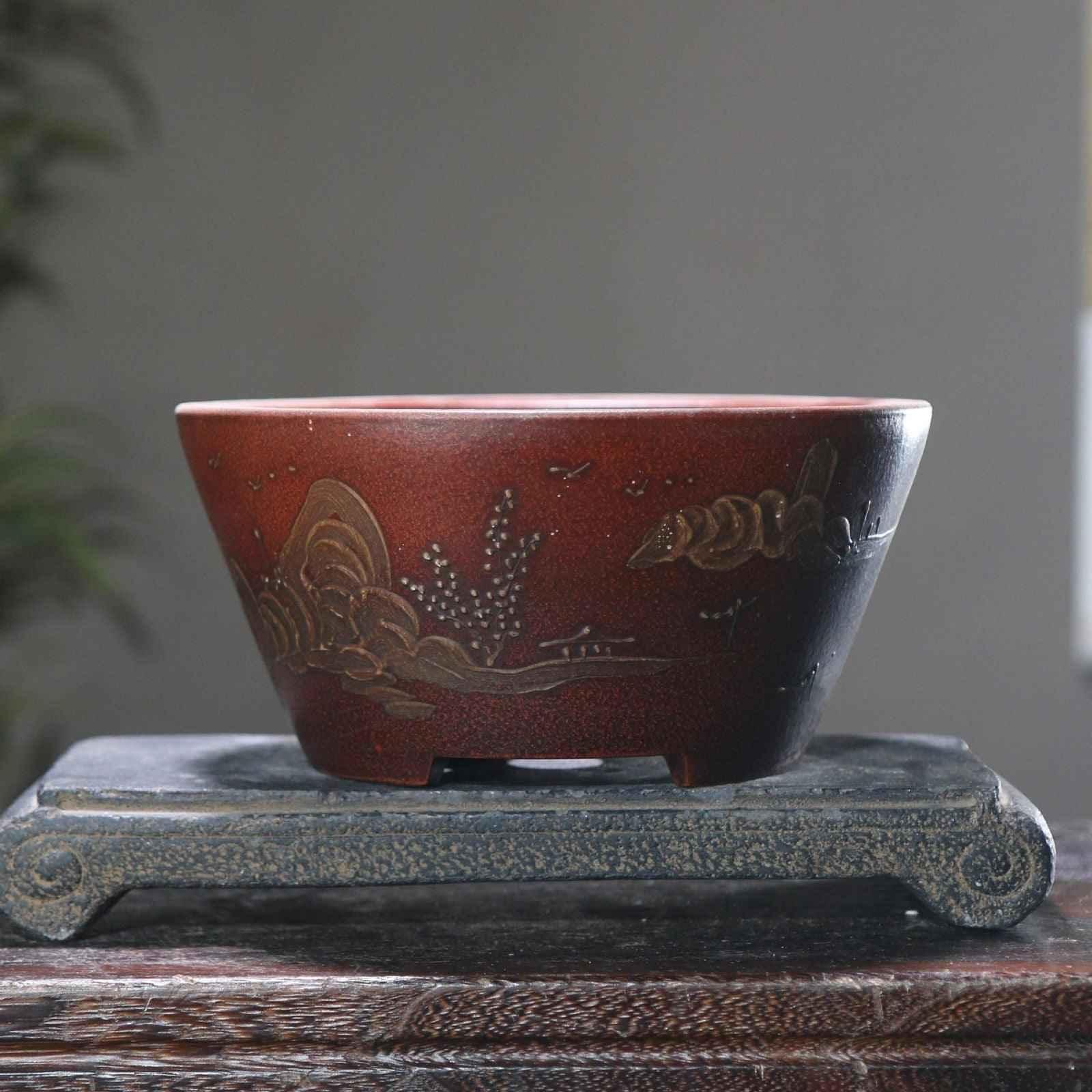 7.4" (19cm) Round Minimalist Flared Classic Bonsai Pots