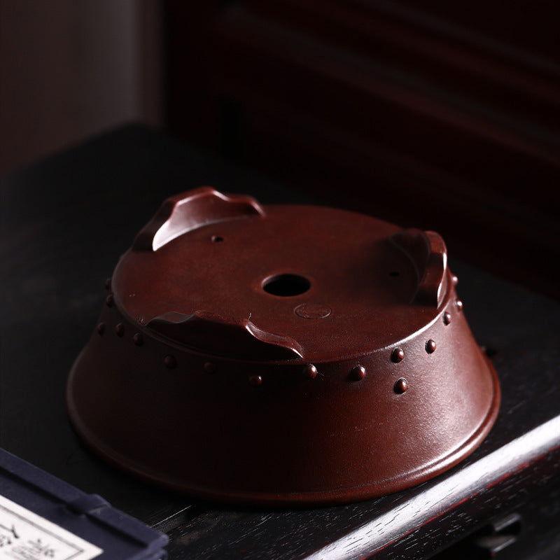 7.4" Round Traditional Studded Bonsai Pots - Potscape