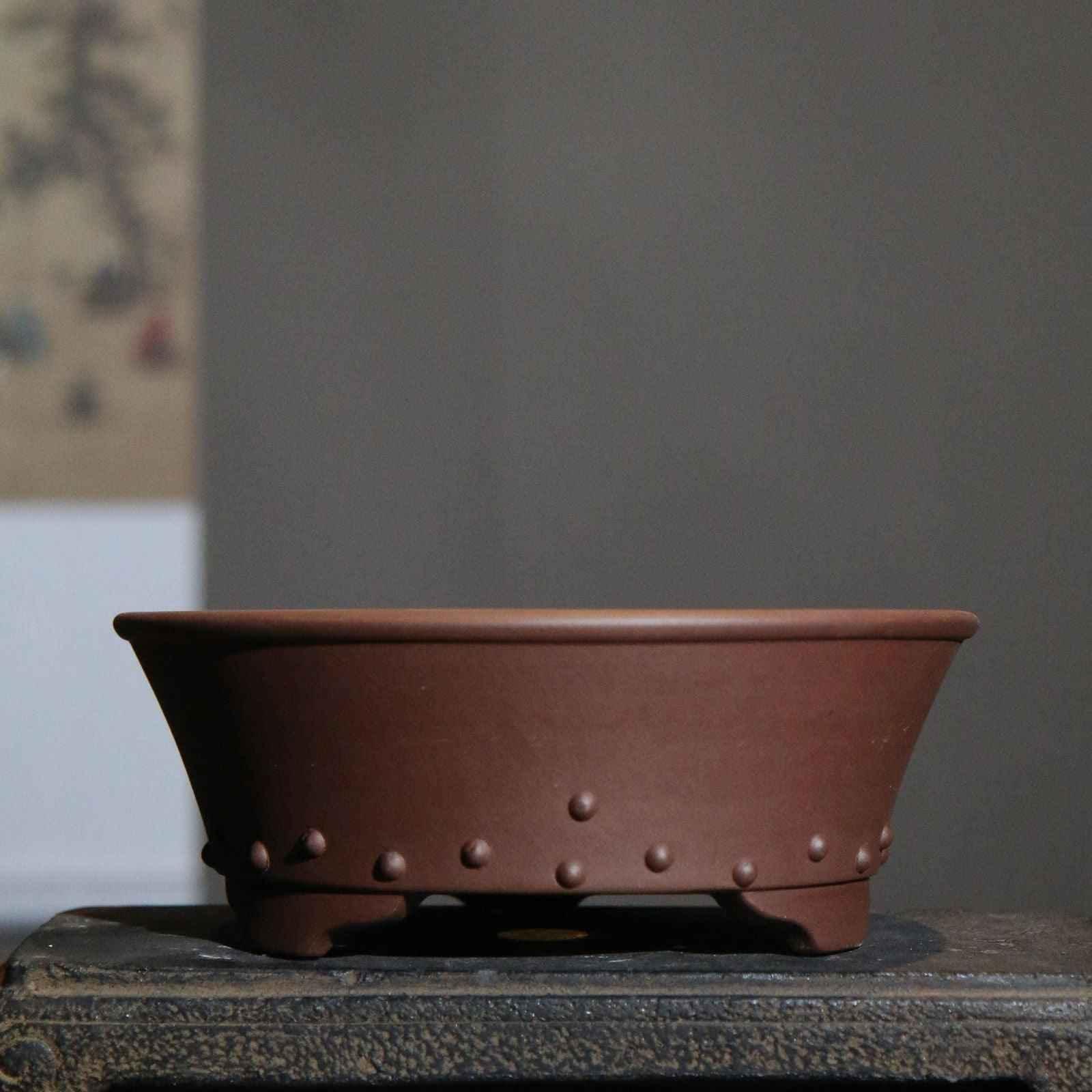 7.4" (18.8cm) Round Traditional Studded Bonsai Pots