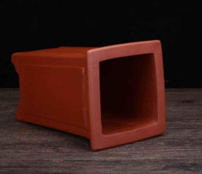 7.6" (19.5cm) Deep Handmade Unglazed Cascade Bonsai Pots w Stand