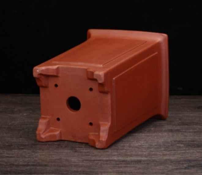 7.6" (19.5cm) Deep Handmade Unglazed Cascade Bonsai Pots w Stand