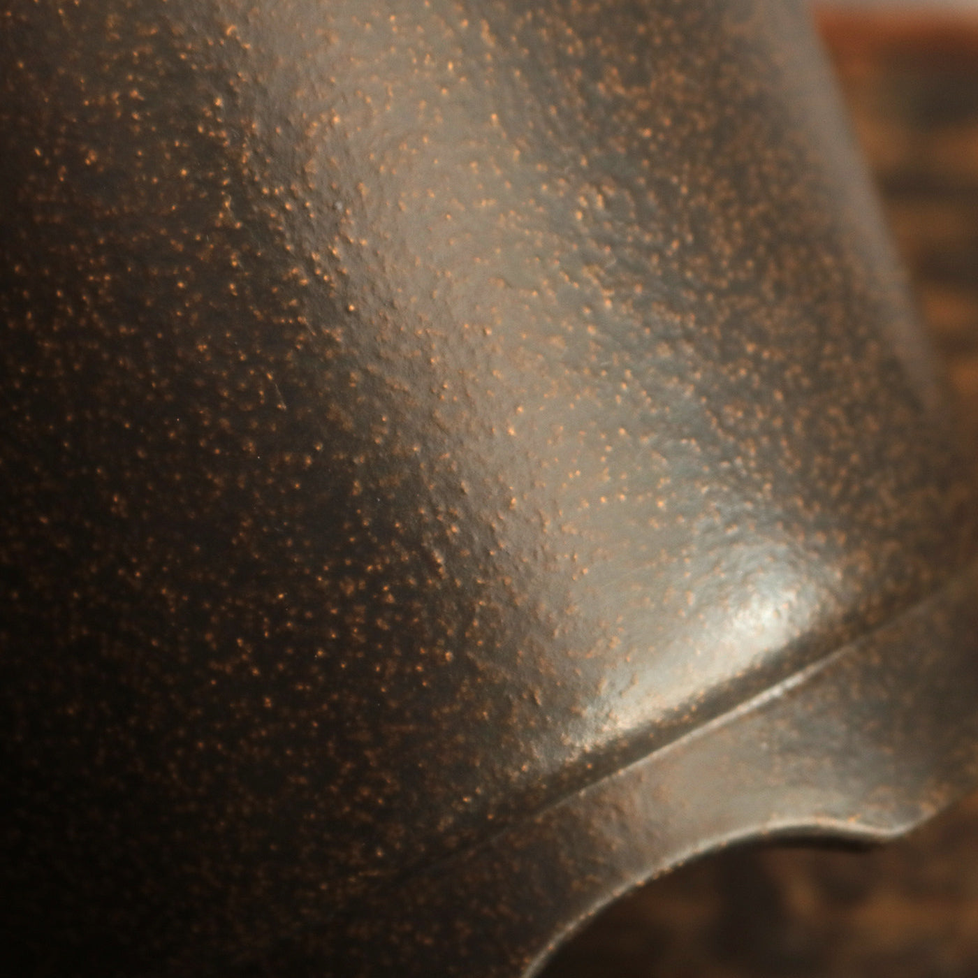 7.8 Inch (20cm) Deep Round Flared Unglazed Handmade Wood-Fired Open-Mouth Exquisite Sandstone Premium Bonsai Pot Bottom Detail View