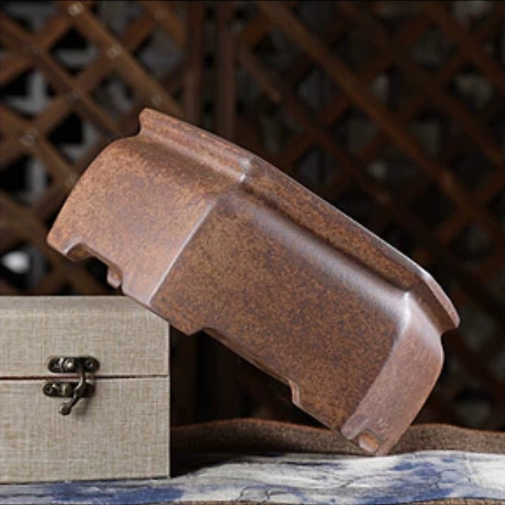 7.8 Inch (20cm) Medium Hexagonal Unglazed Bonsai Pot Corner View