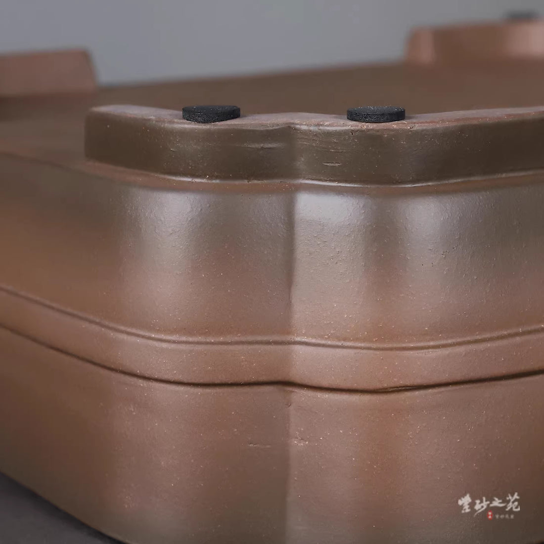 Pot à bonsaï premium rectangulaire grand format 14,6" (37,2 cm) à coins enfoncés bicolore