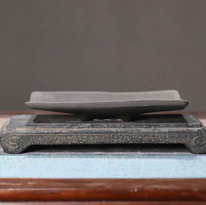 8.2" (21cm) Handmade Unglazed Yixing Clay Extra-Shallow/Flat Bonsai Slab Pot