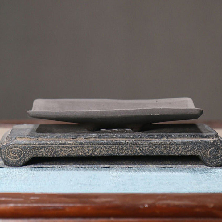 8.2" (21cm) Handmade Unglazed Yixing Clay Extra-Shallow/Flat Bonsai Slab Pot