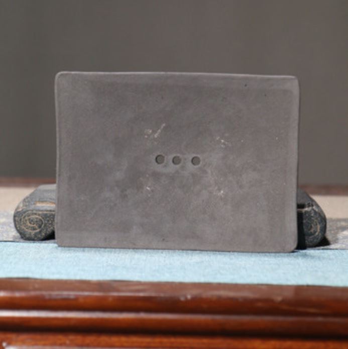 8.2" (21cm) Handmade Unglazed Yixing Clay Extra-Shallow/Flat Bonsai Slab Pot Inner View