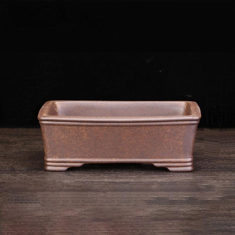8.2" (21cm) Rectangular Firewood Burning Yixing Clay Bonsai Pot