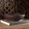8.2 inch (21cm) Mid-Sized Flared Studded Round Traditional Unglazed Bonsai Pot