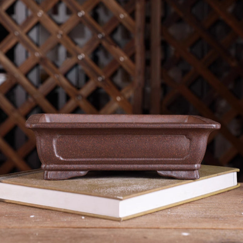 8.4 Inch (21.5cm) Large Rectangular Unglazed Bonsai Pot