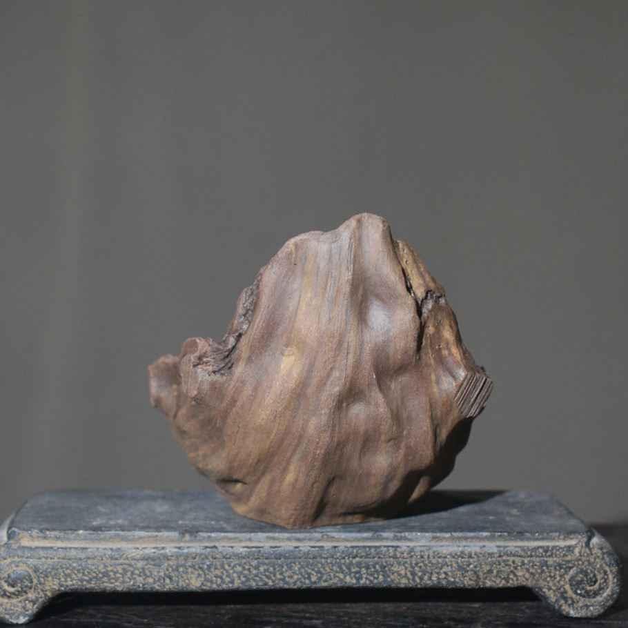 8.6" (22cm) Handcrafted Driftwood-Like Abstract Bonsai Pot