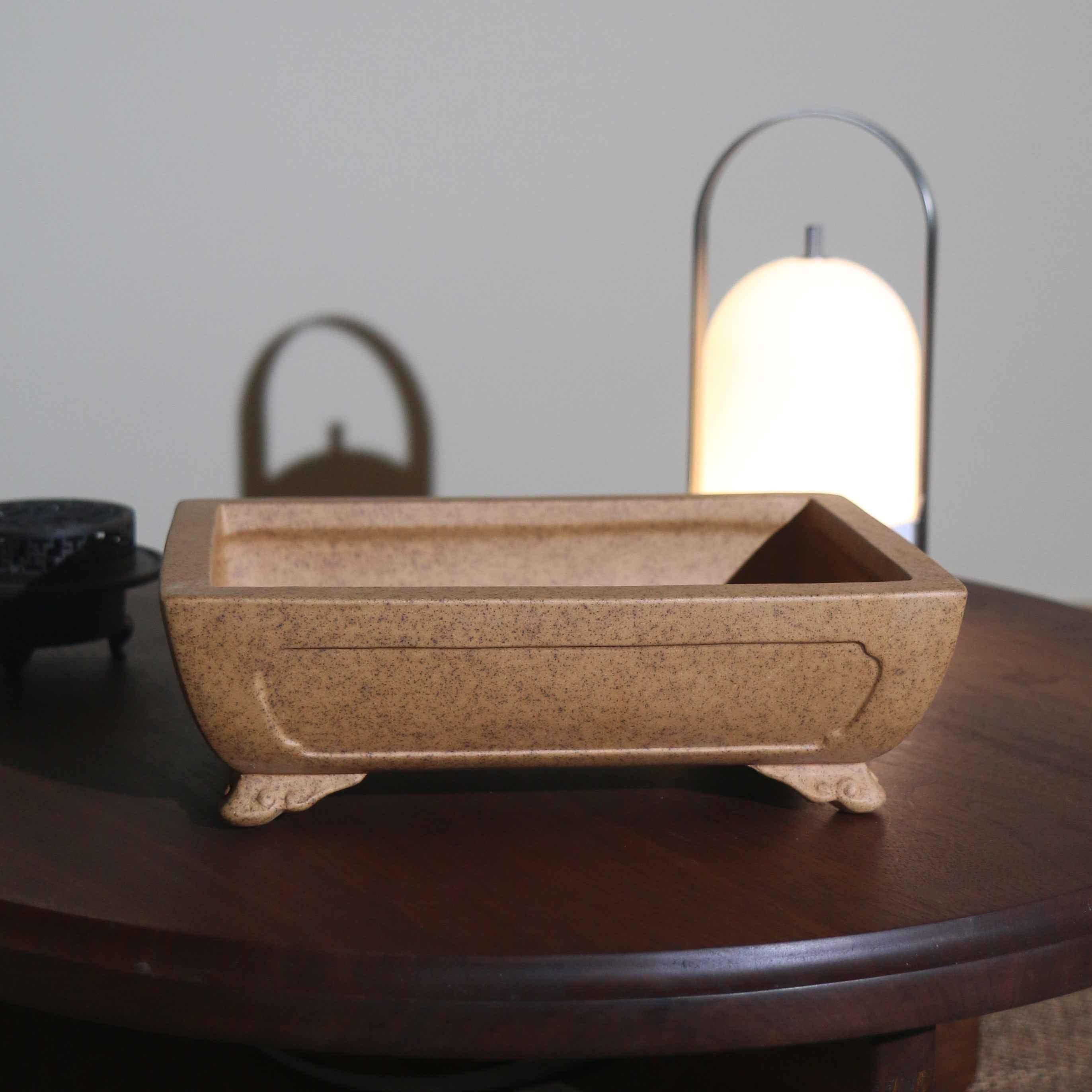 8.8" (22.5cm) High-End Rectangular Traditional Ceramic Bonsai Pot