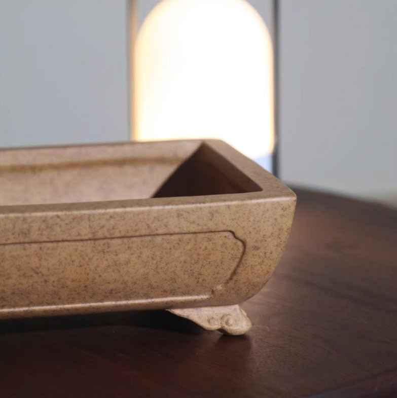 8.8" (22.5cm) High-End Rectangular Traditional Ceramic Bonsai Pot