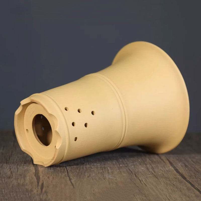 8" (20.5cm) Deep Round Flared Premium Classic Cascade Bonsai Pot Bottom View