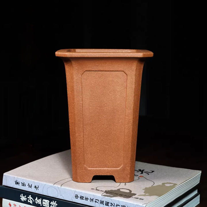 8 inch (20.3cm) Deep Square Premium Unglazed Cascade Bonsai Pot