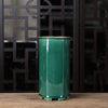 9.2 inch (23.5cm) Deep Hexagonal Glazed Cascade Bonsai Pots Green Color