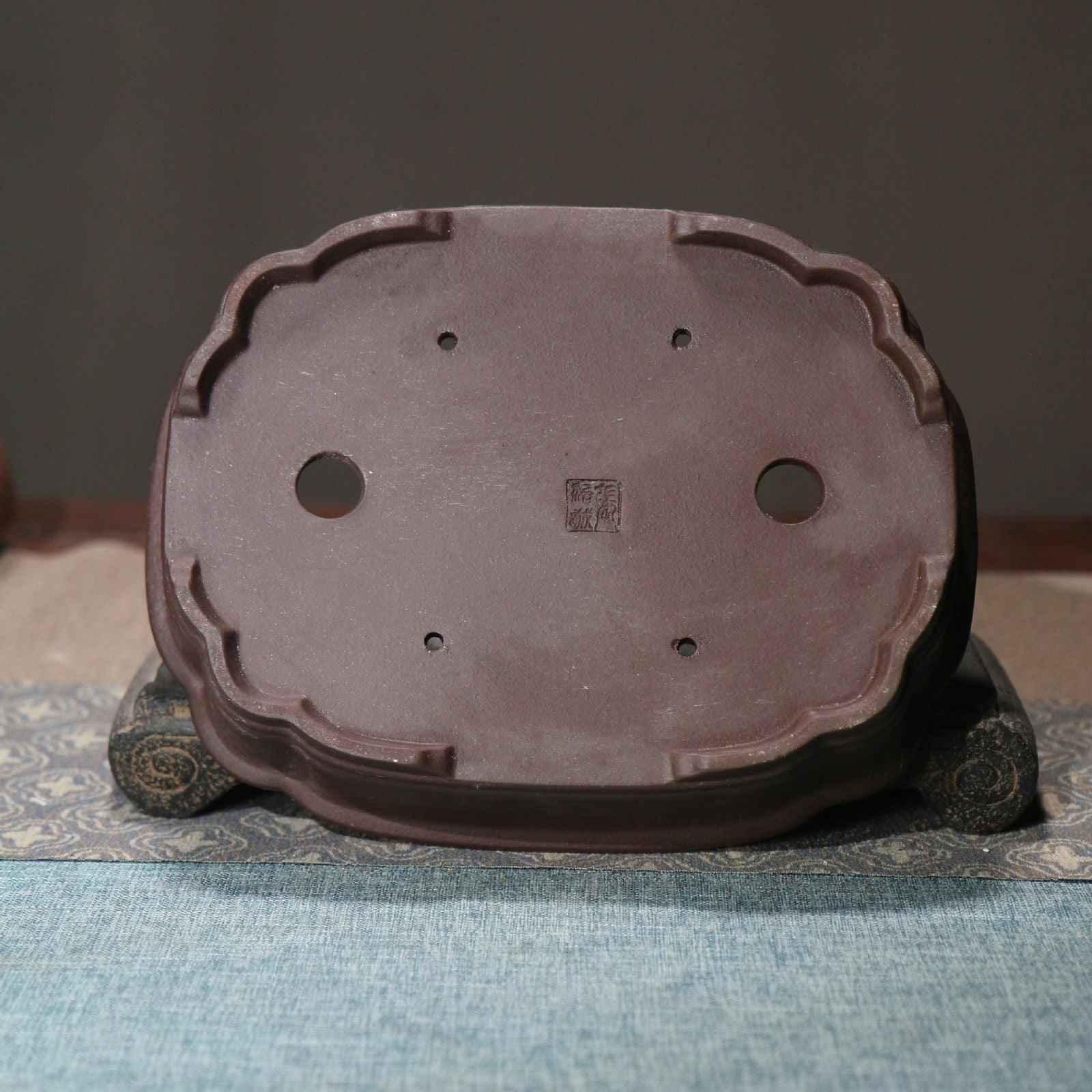 9.3" (23.6cm) Premium Shallow Rounded Corner Bonsai Pot