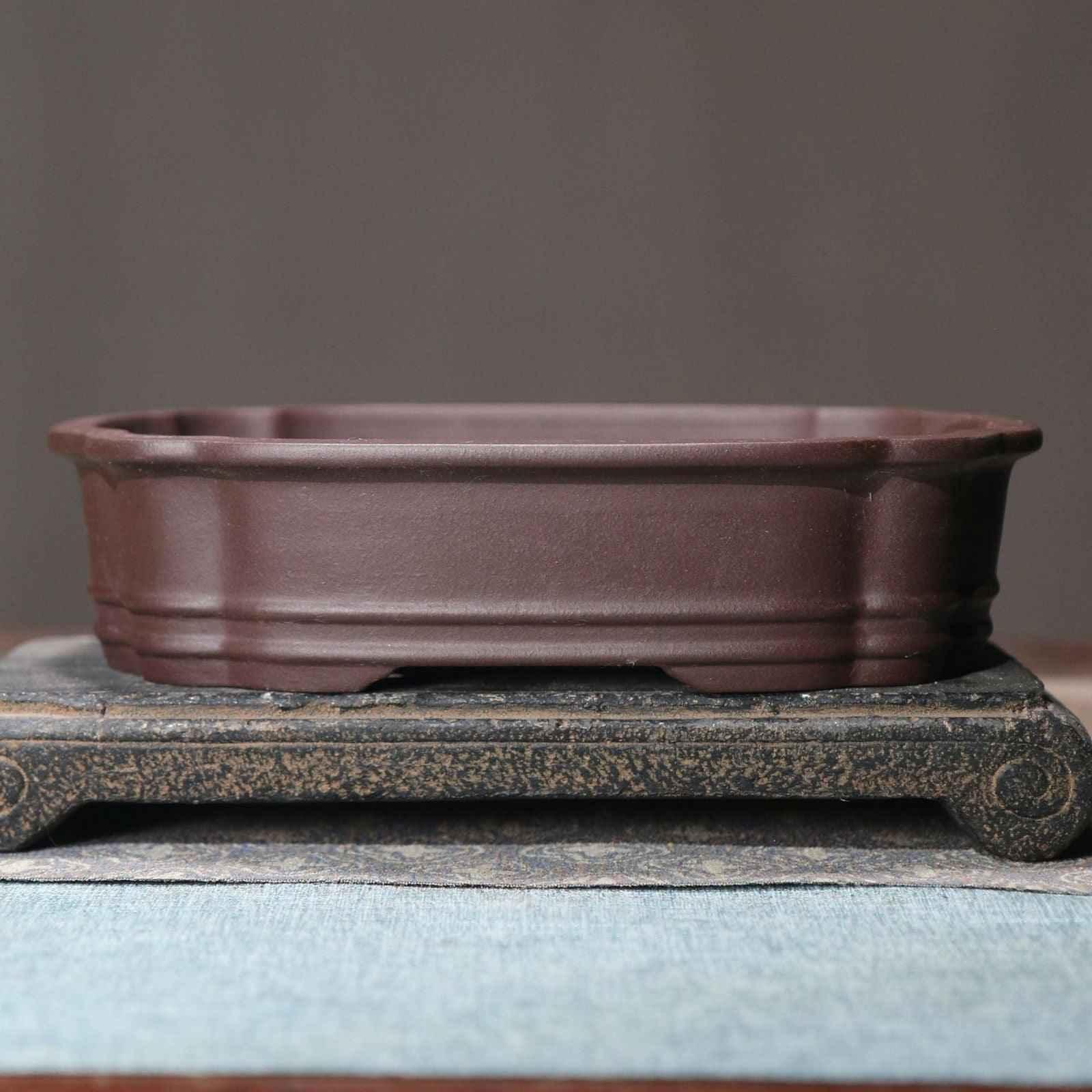 9.3" (23.6cm) Premium Shallow Rounded Corner Bonsai Pot
