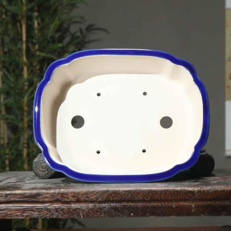 9.4" (24cm) Handmade Rectangular Cracked Glaze Bonsai Pots