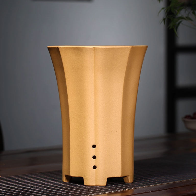 24 inch deep pots for plants Yellow 9.4" (24cm) Deep Round Cascade Bonsai Pots w Fluted Walls